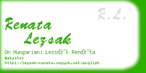 renata lezsak business card